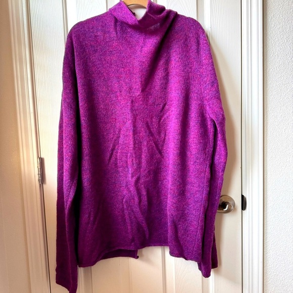 Eileen Fisher Wool-mohair open front long cardigan knit sweater oversized Medium - Picture 2 of 13